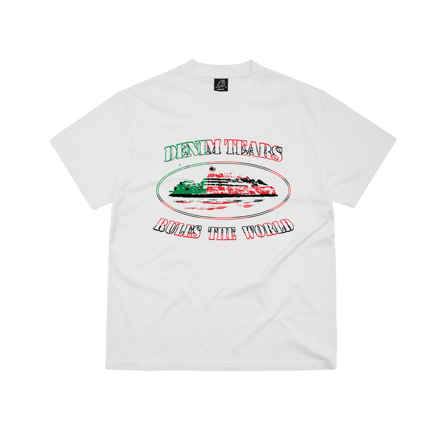 Corteiz x Denim Tears Cortears OG Alcatraz Tee White