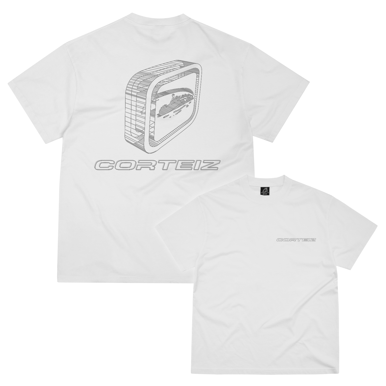 Corteiz Blueprint Tee - white
