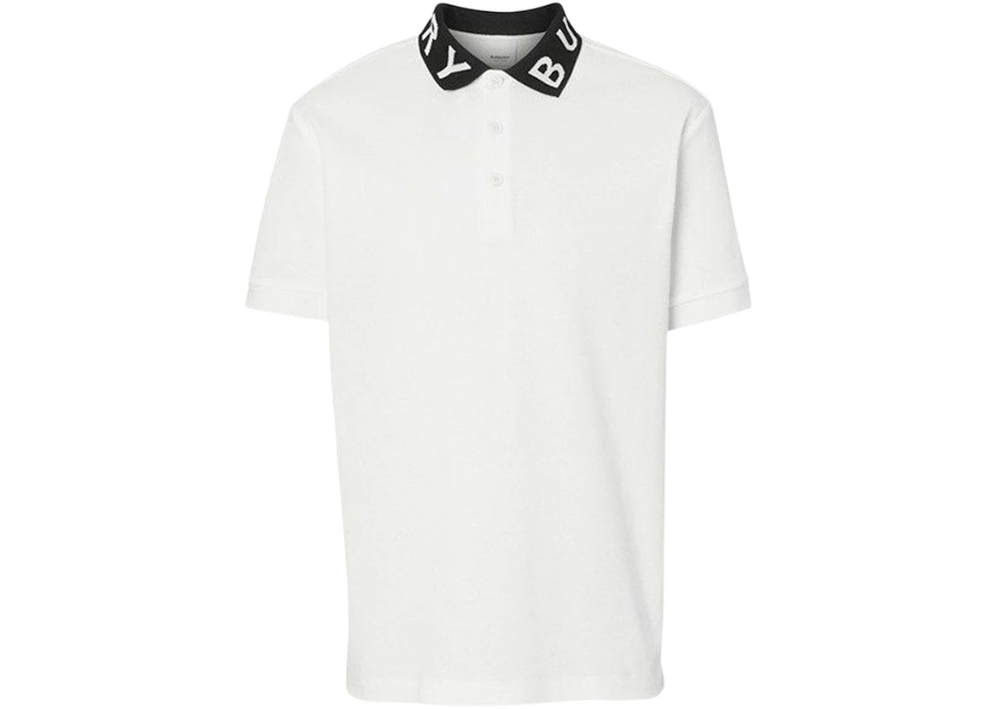 Burberry Ryland Collar Logo Polo White/Black