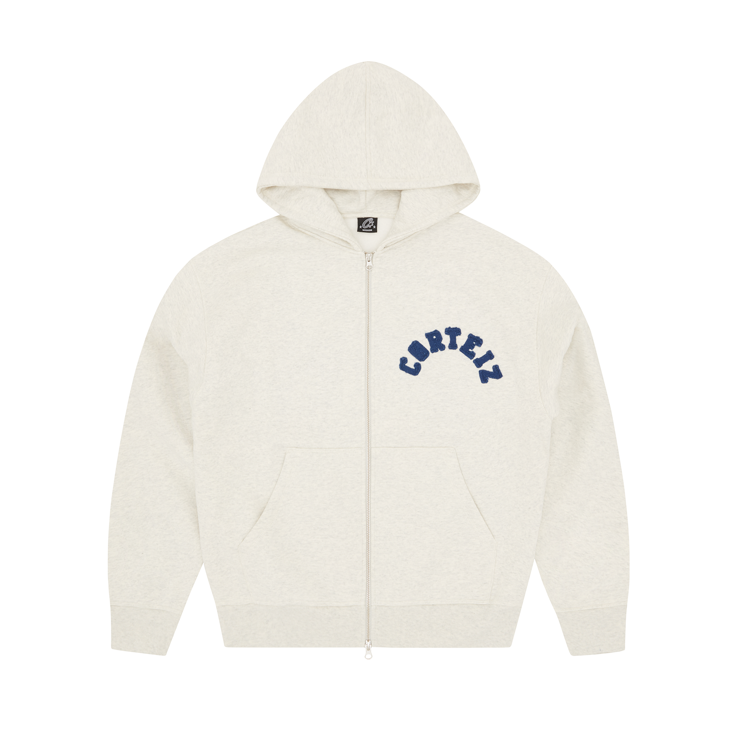 Corteiz Colly Arch Zip Hoodie Light Heather Grey