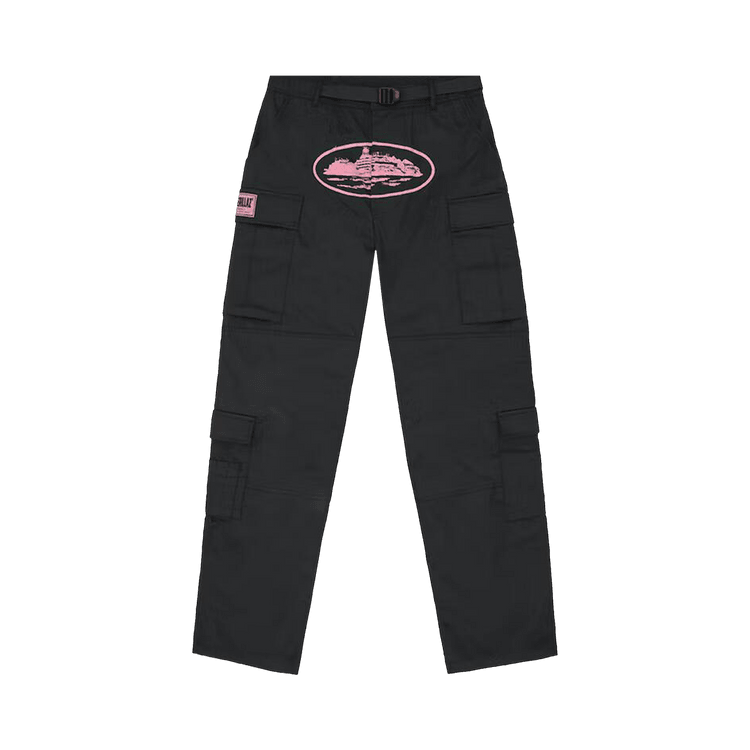 Corteiz Guerillaz* Cargo Pant 'Black/Pink' - Side Kicks