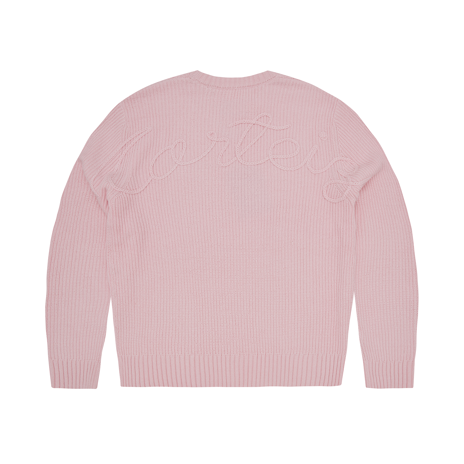 Corteiz Crochet Applique Knit Crew Pink