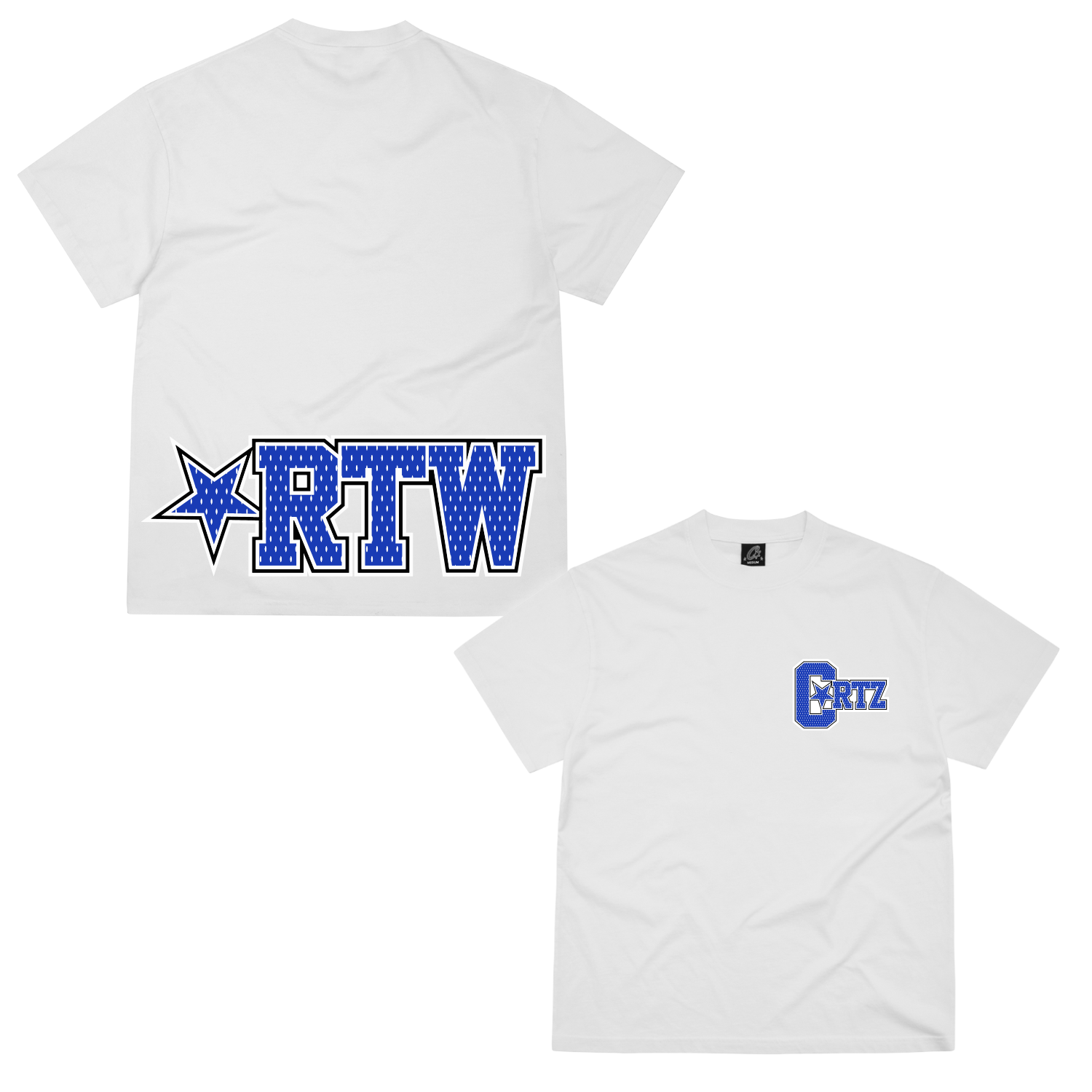 Corteiz Crtz Star Mesh Tee - white/blue