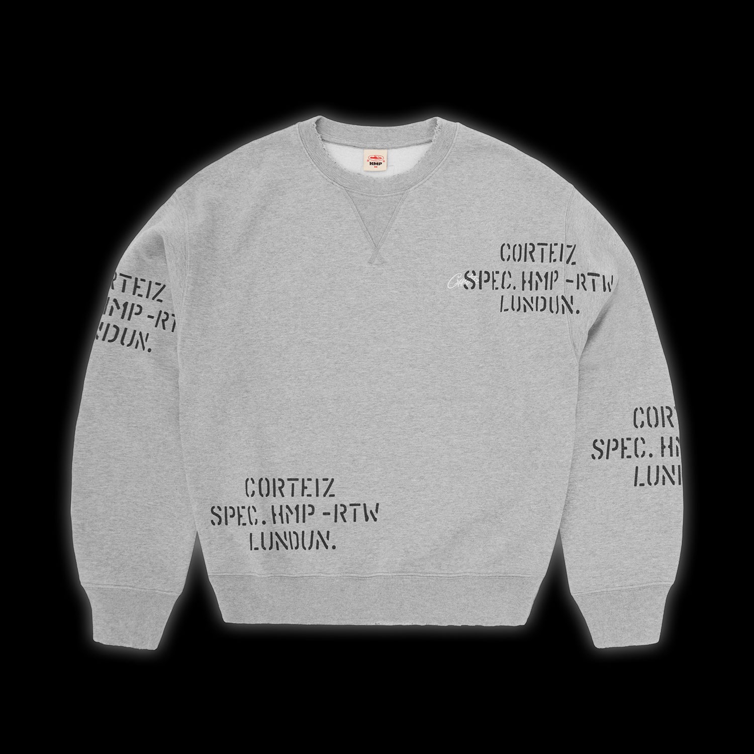 Corteiz HMP Stencil Crewneck Light Heather