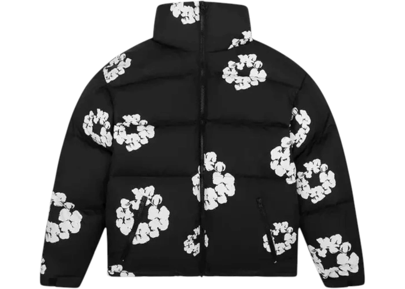 Denim Tears Cotton Wreath Puffer Jacket (FW25) Black