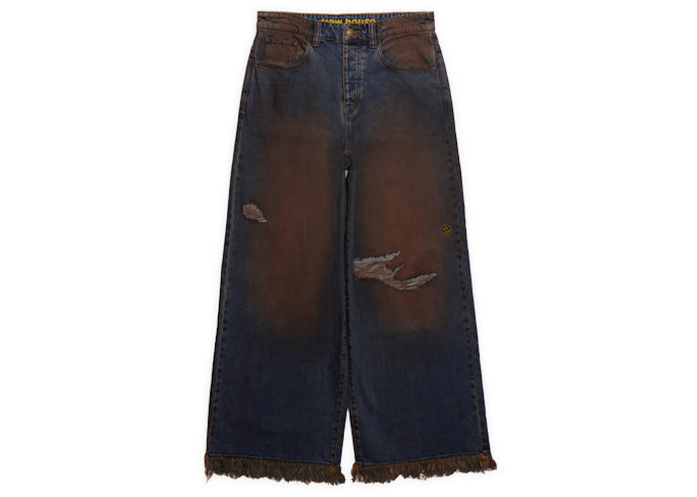 drew house ultra wide leg jean weddington wash