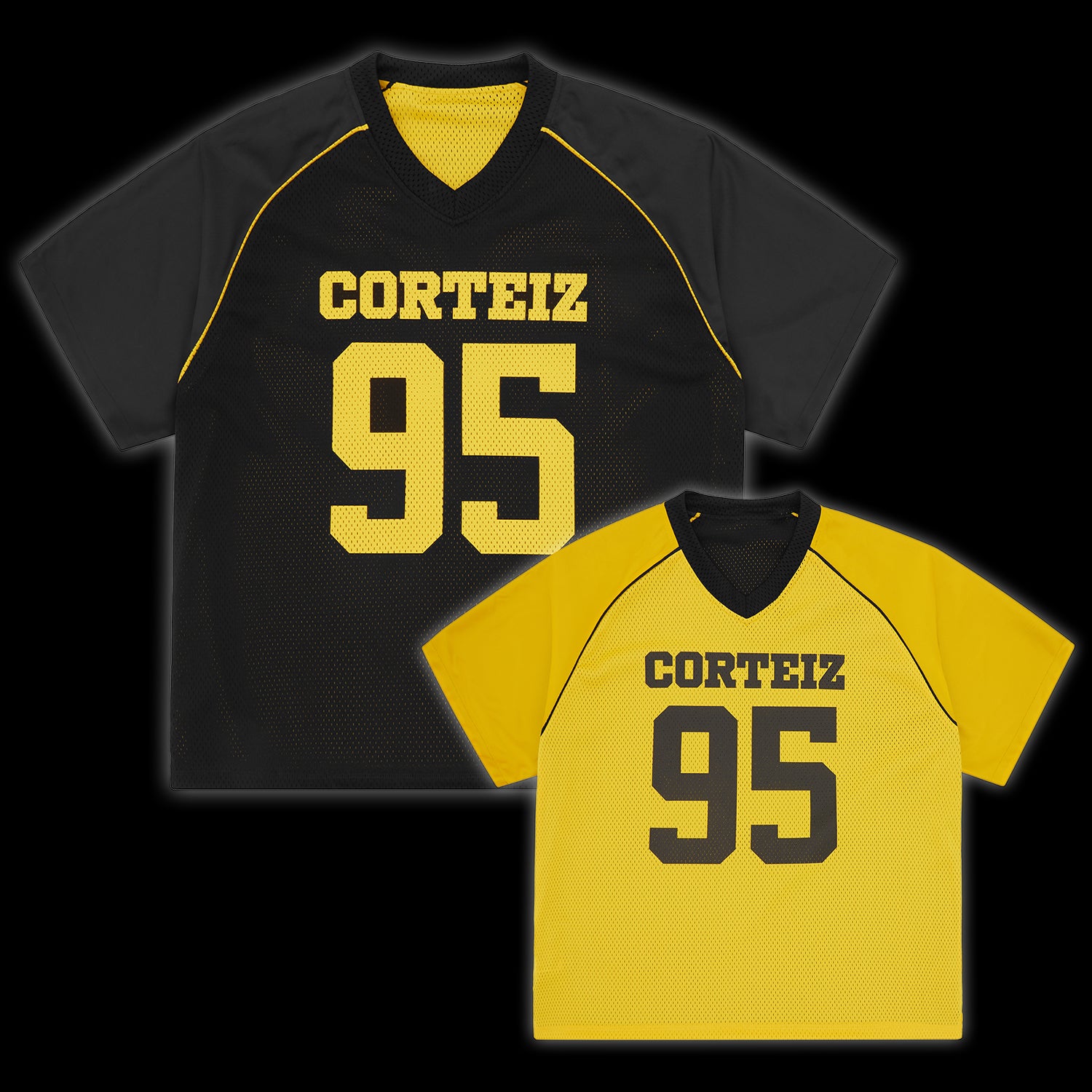 Corteiz 95 Reversible Mesh Jersey Black / Yellow