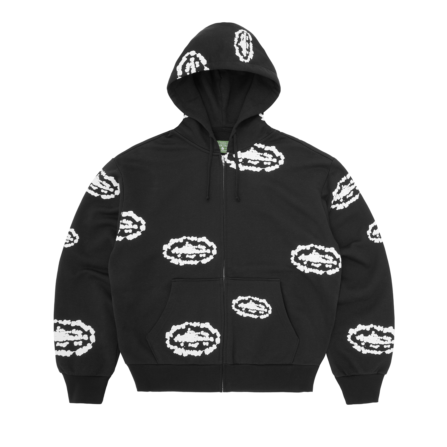 Corteiz x Denim Tears Island Wreath Zip Hoodie Black