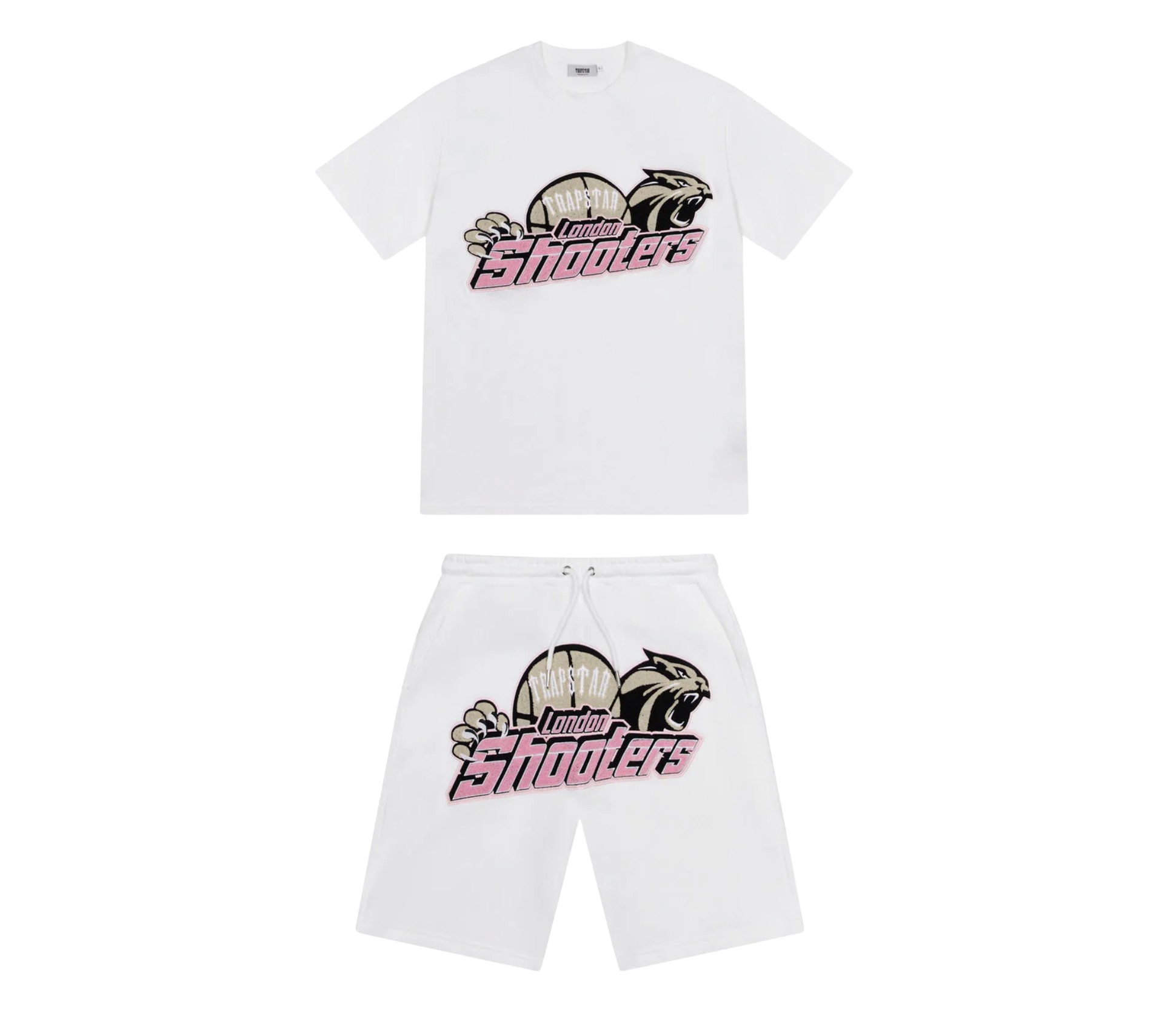 Trapstar Shooters Chinelle Short Set - White/Pink