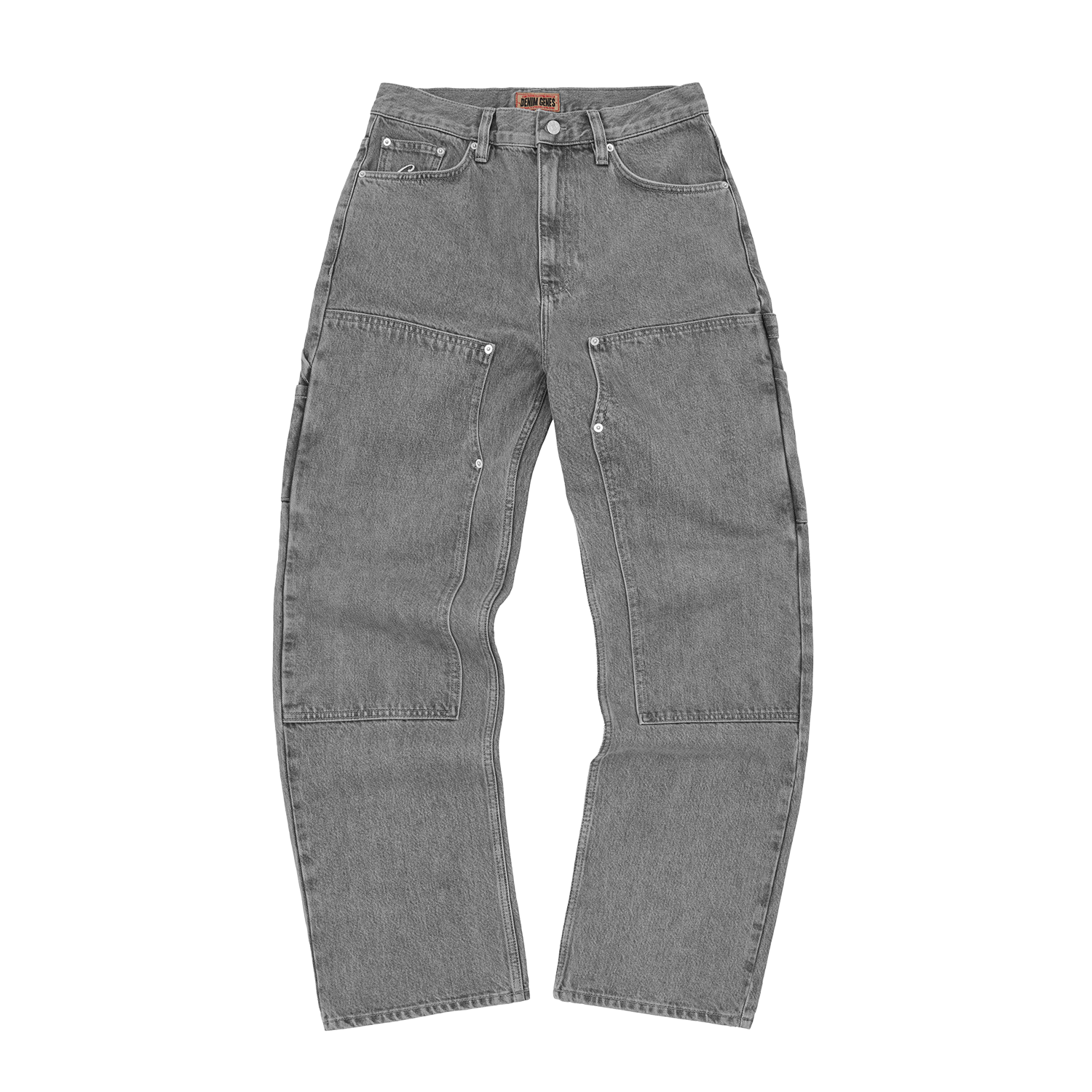 Corteiz Embossed C-star Denim Work Pant Grey