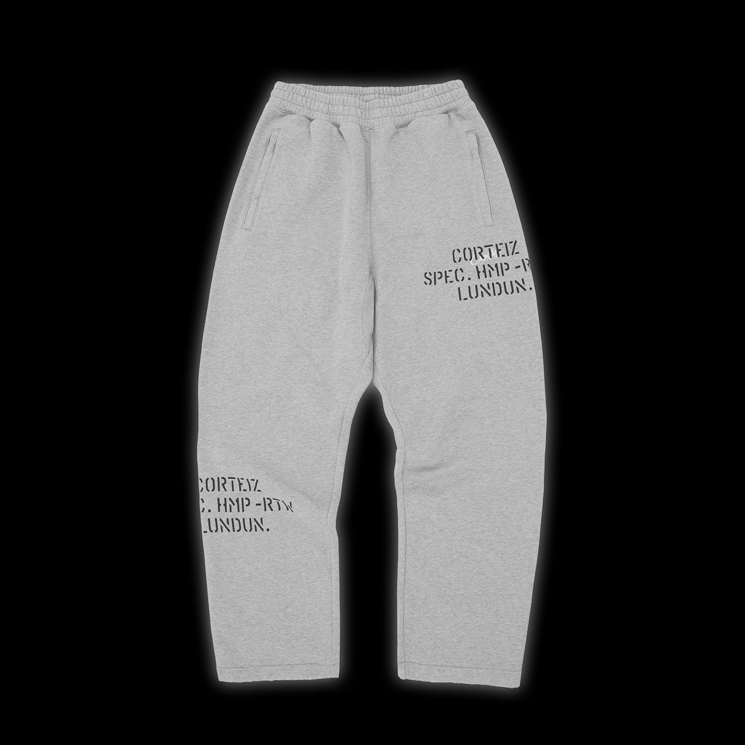 Corteiz HMP Stencil Open Hem Pant Light Heather