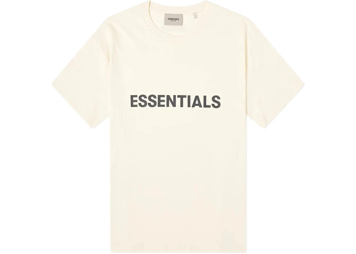 Fear of God Essentials Boxy T-Shirt Applique Logo Butter Cream - Side Kicks