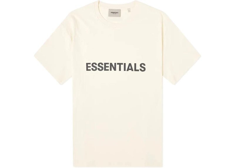 Fear of God Essentials Boxy T-Shirt Applique Logo Butter Cream - Side Kicks