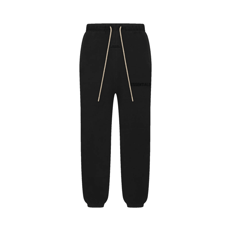 Fear of God Essentials Cream Drawstring Sweatpant Jet Black - Side Kicks