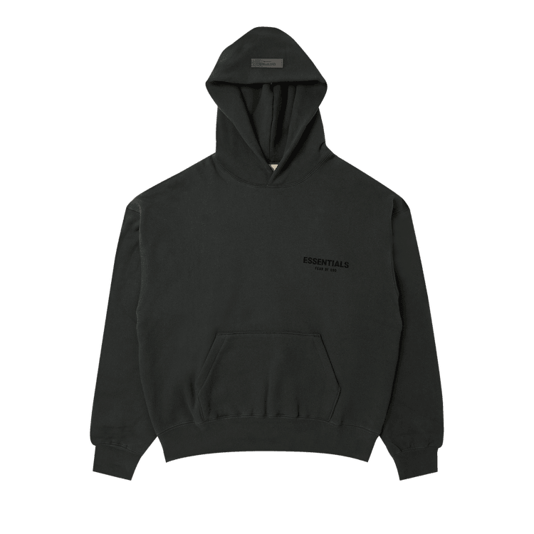Fear of God Essentials Pullover Chest Logo Hoodie Stretch Limo/Black - Side Kicks