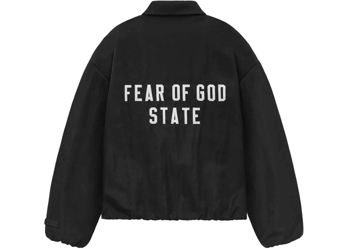 Fear of God Essentials Textured Nylon Trucker Jacket Black