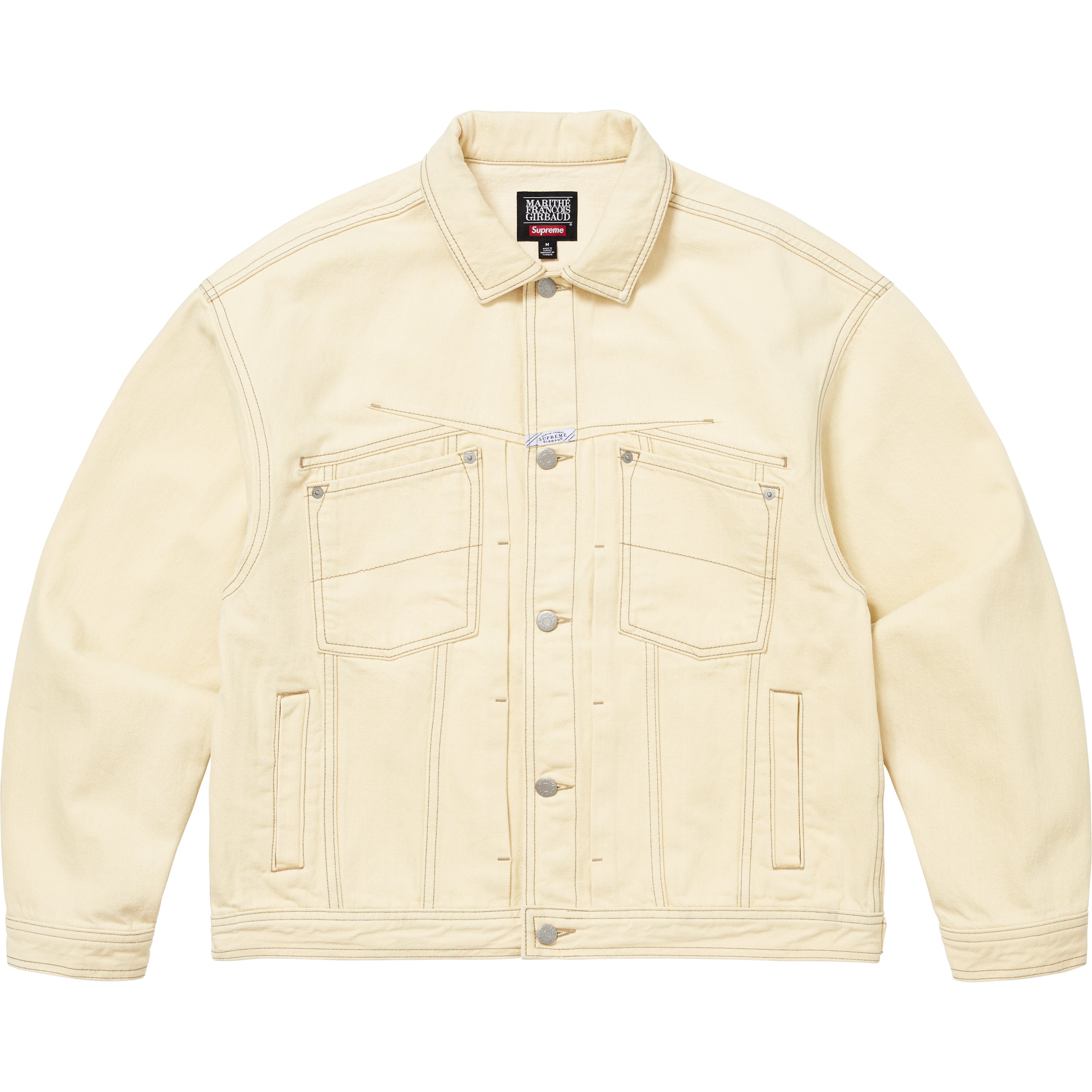 Supreme / Marithé + François Girbaud X-Seam Denim Trucker Jacket - Pale Yellow
