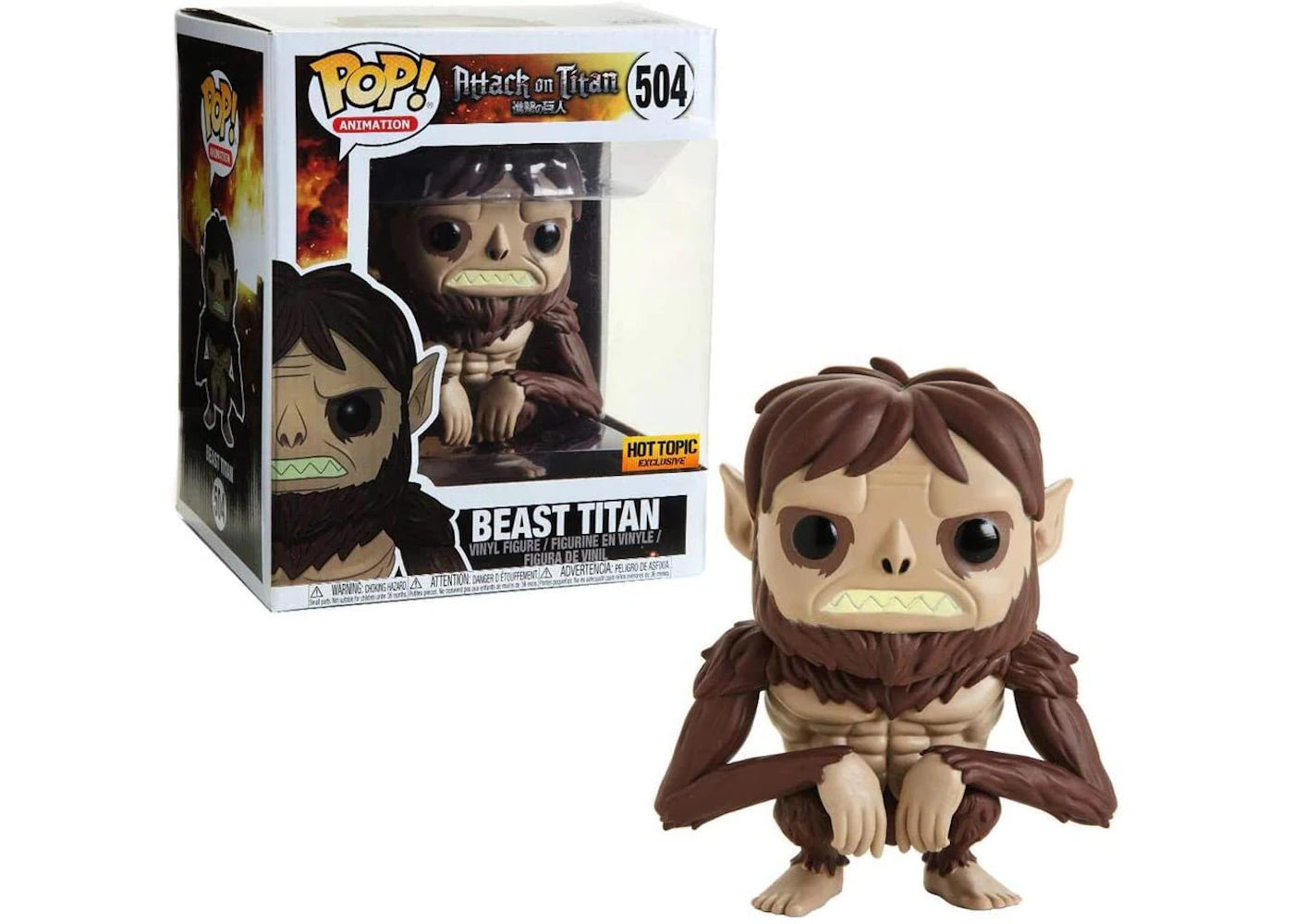 Funko Pop! Animation Attack on Titan Beast Titan Hot Topic Exclusive 6 inch Figure #504