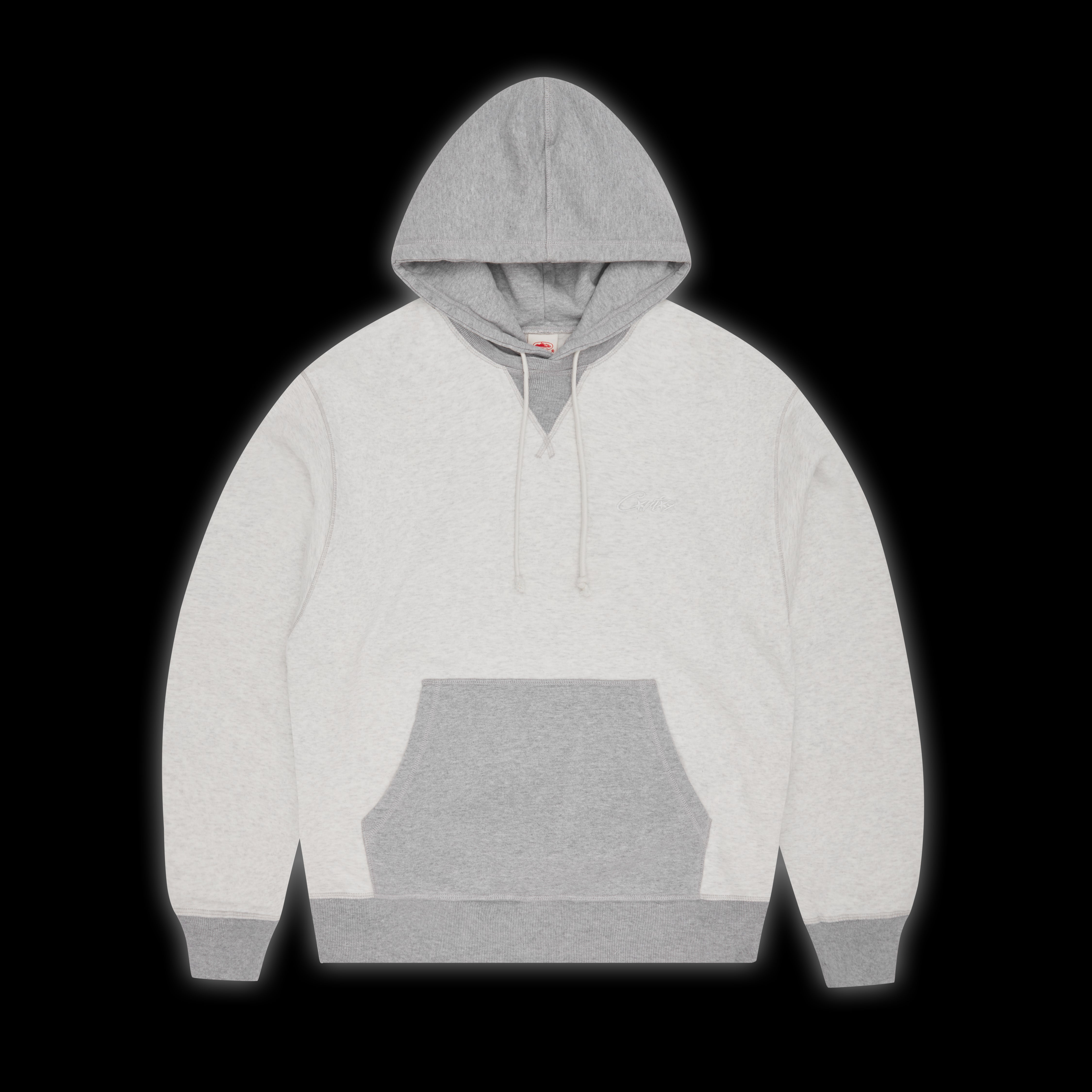 Corteiz Hmp Contrast Panel Hoodie Heather Grey