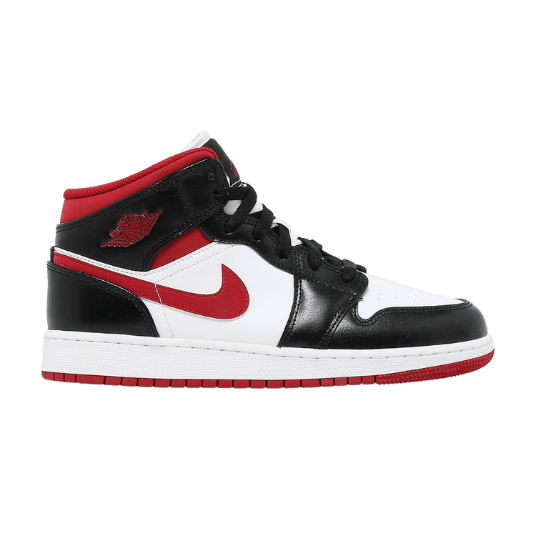 Jordan 1 Mid Gym Red Black White (GS) - Side Kicks