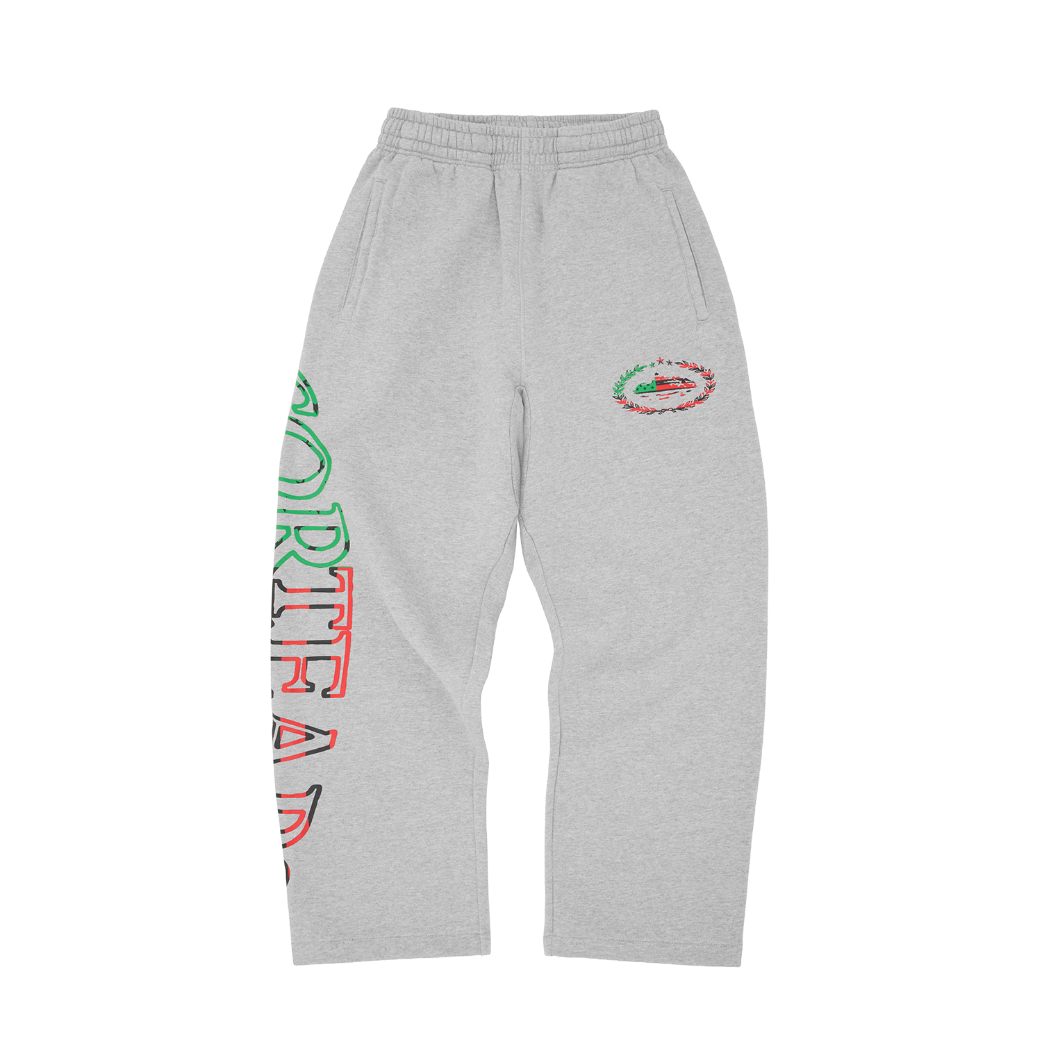 Corteiz x Denim Tears Cortears Royale Open Hem Sweatpant Heather Grey
