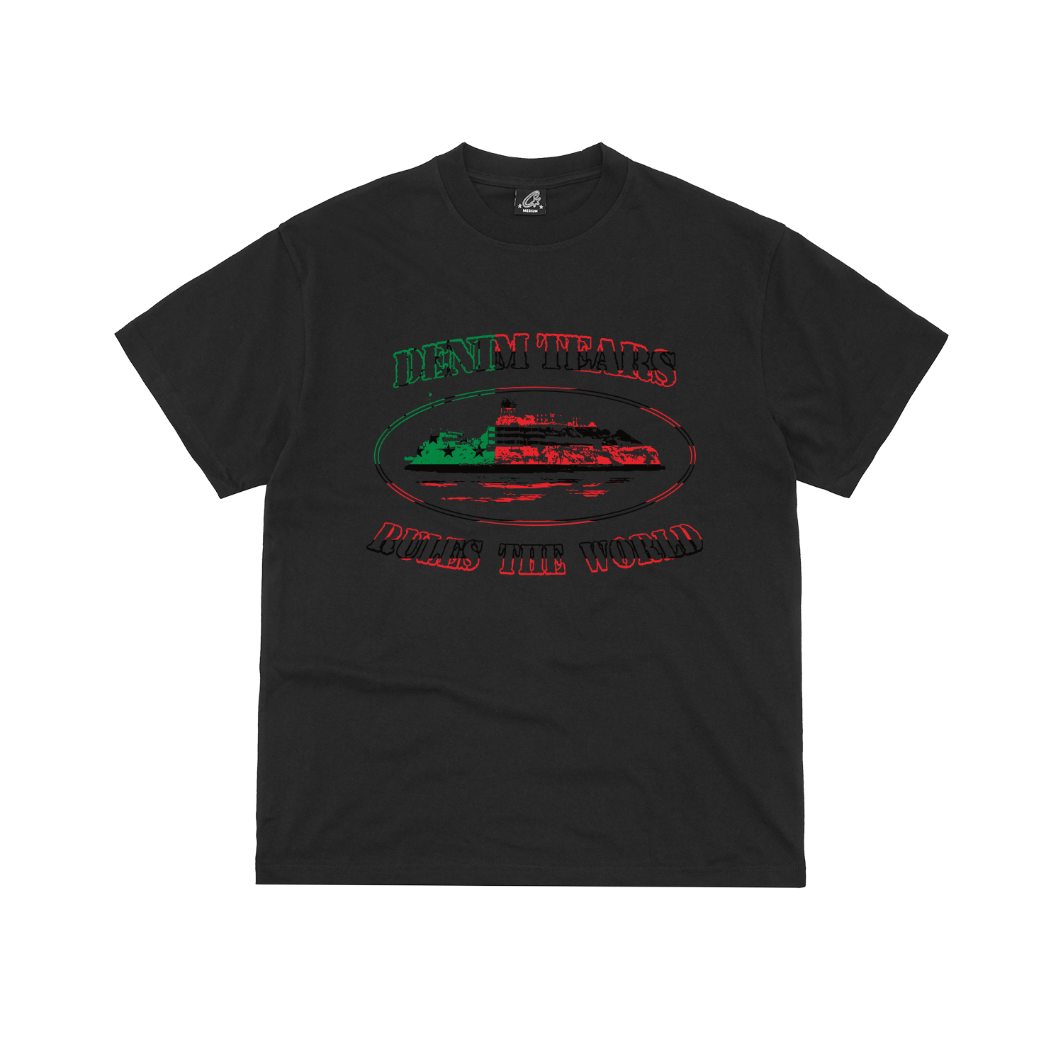 Corteiz x Denim Tears Cortears OG Alcatraz Tee Black