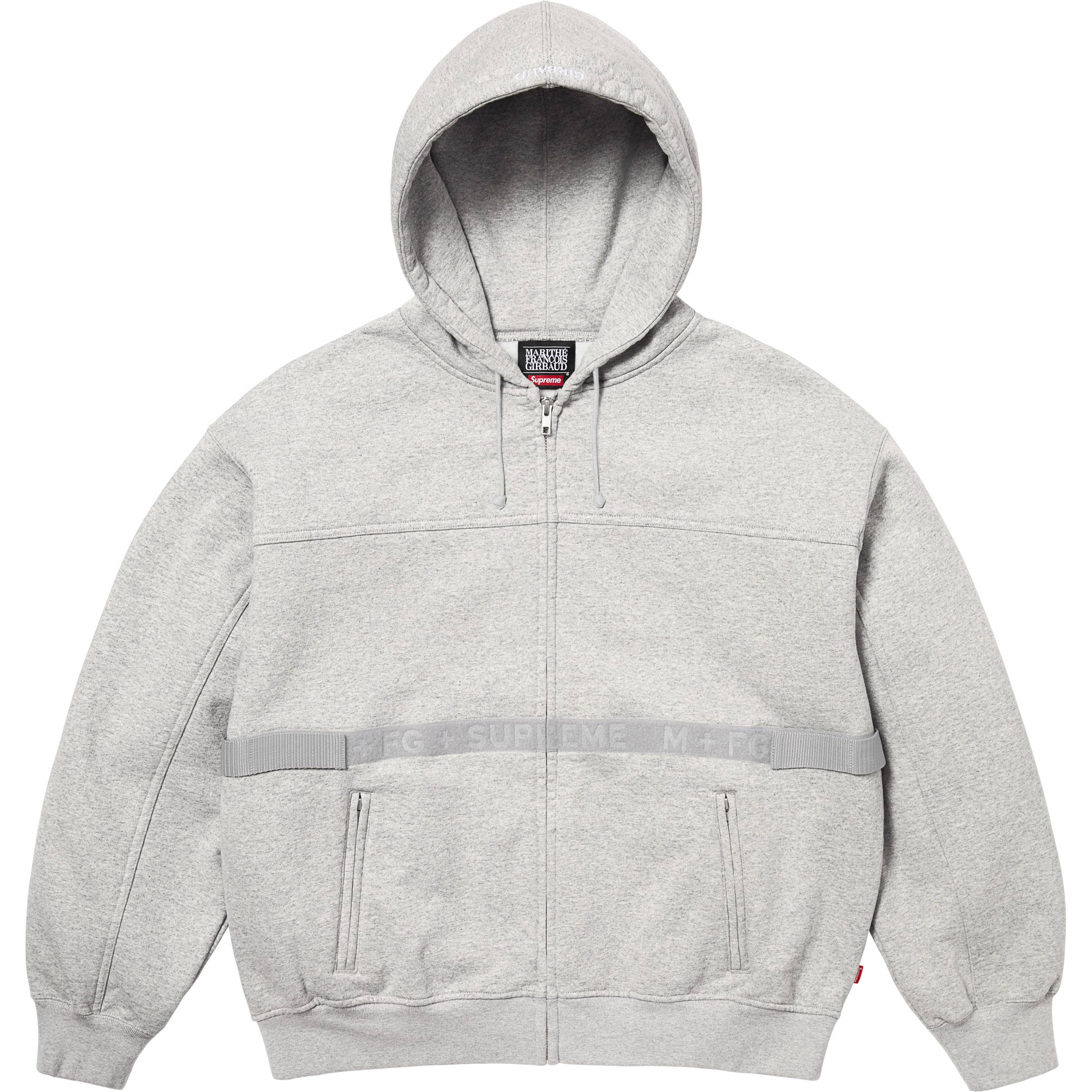 Supreme / Marithé + François Girbaud Zip Up Hooded Sweatshirt - Heather Grey