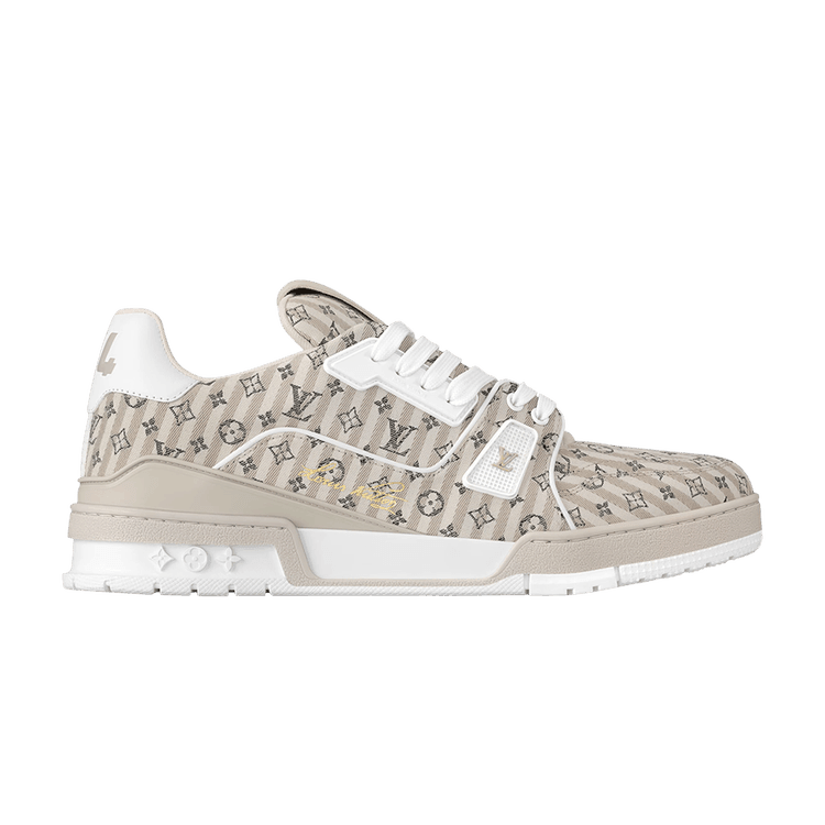 Louis Vuitton Trainer Low 'Striped Mini Monogram - Beige' - Side Kicks