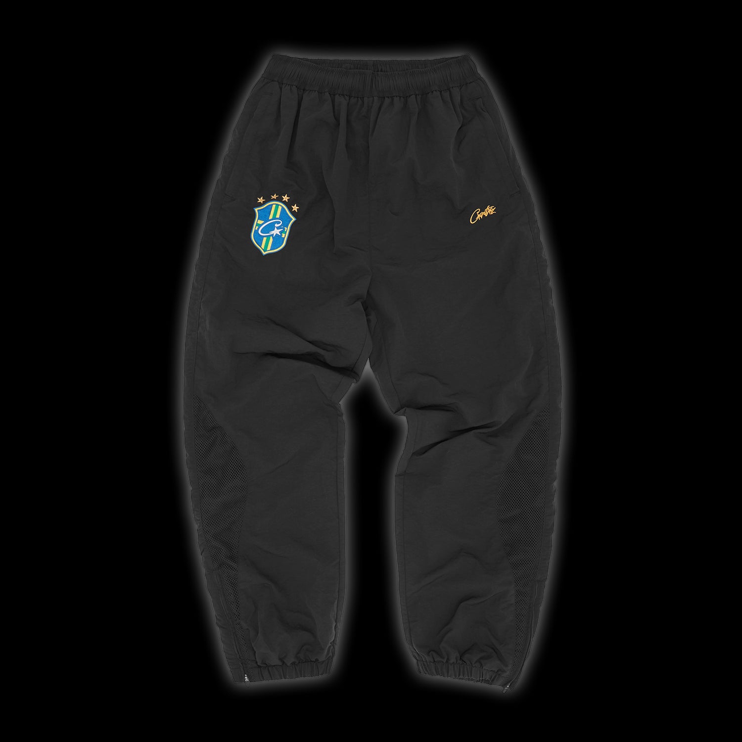Corteiz Olympic Shuku Pant - Brasil Black/Black