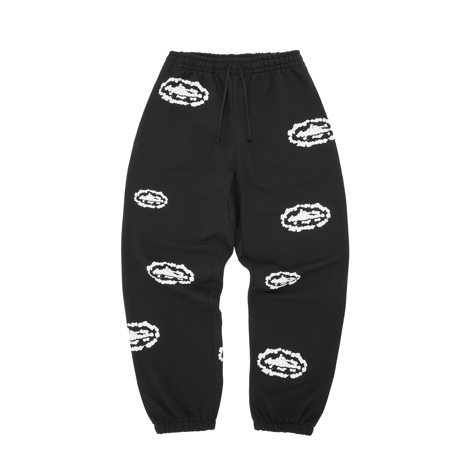 Corteiz x Denim Tears Island Wreath Sweatpant Black