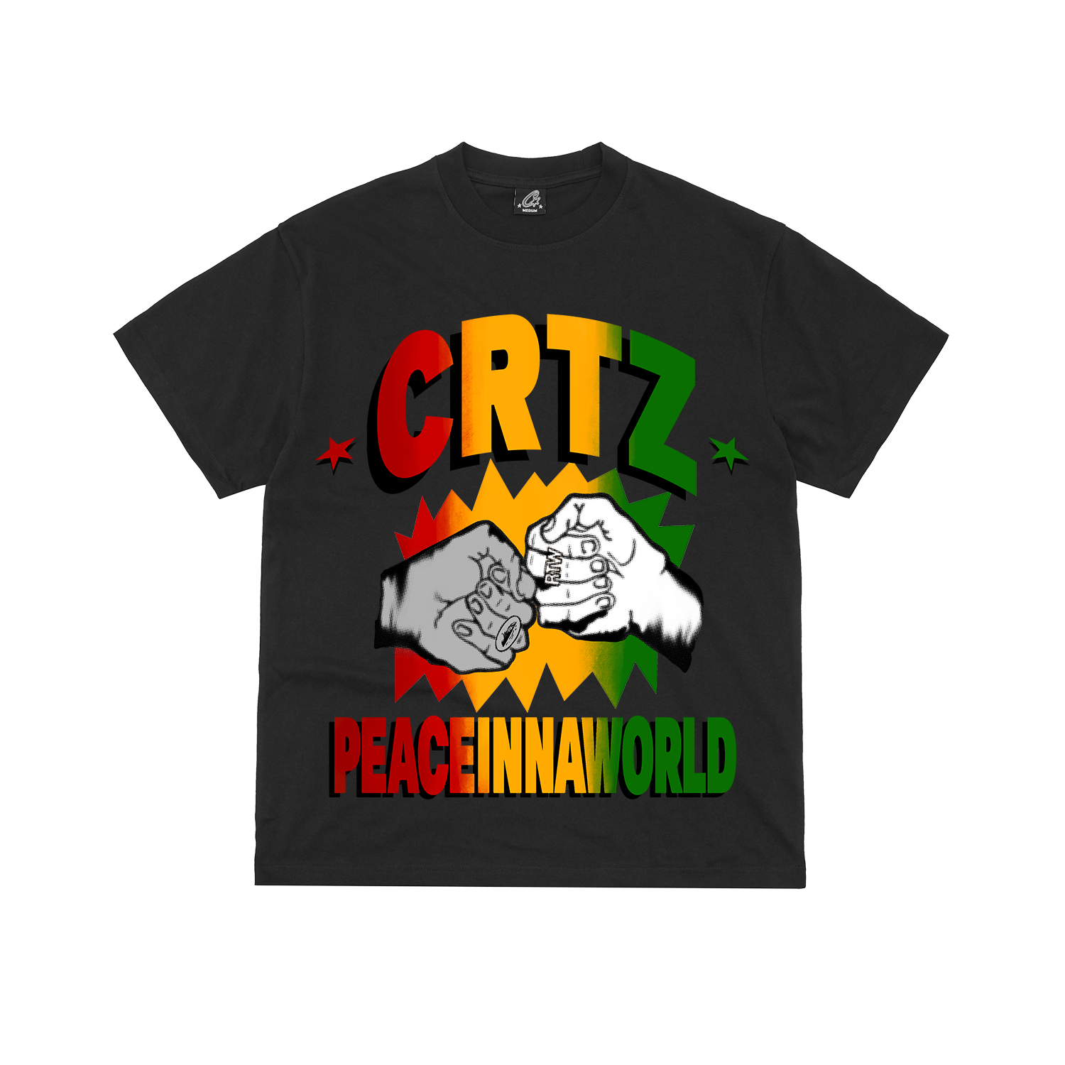 Corteiz Peaceinnaworld Tee Black