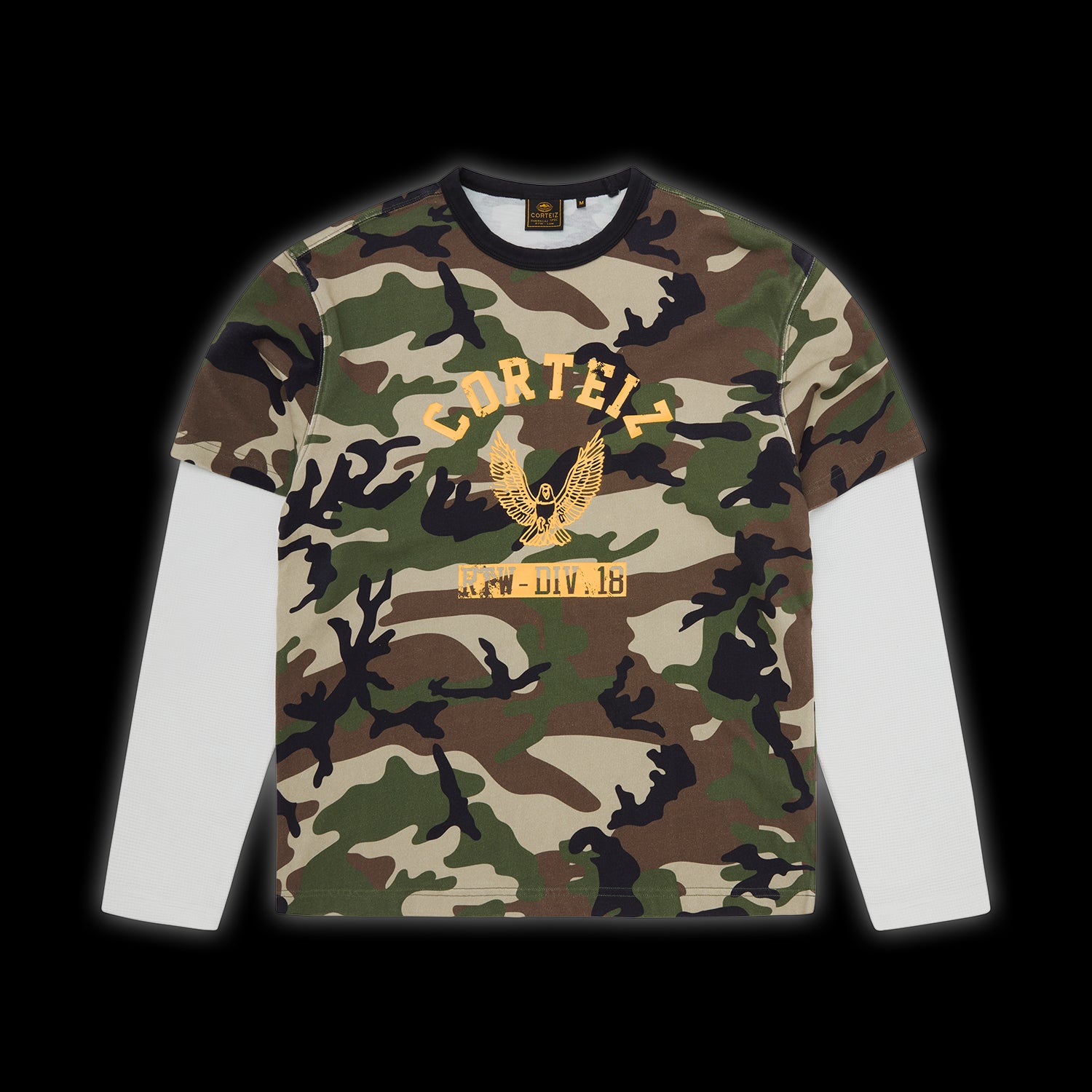 Corteiz Eagle Camo Thermal LS woodland