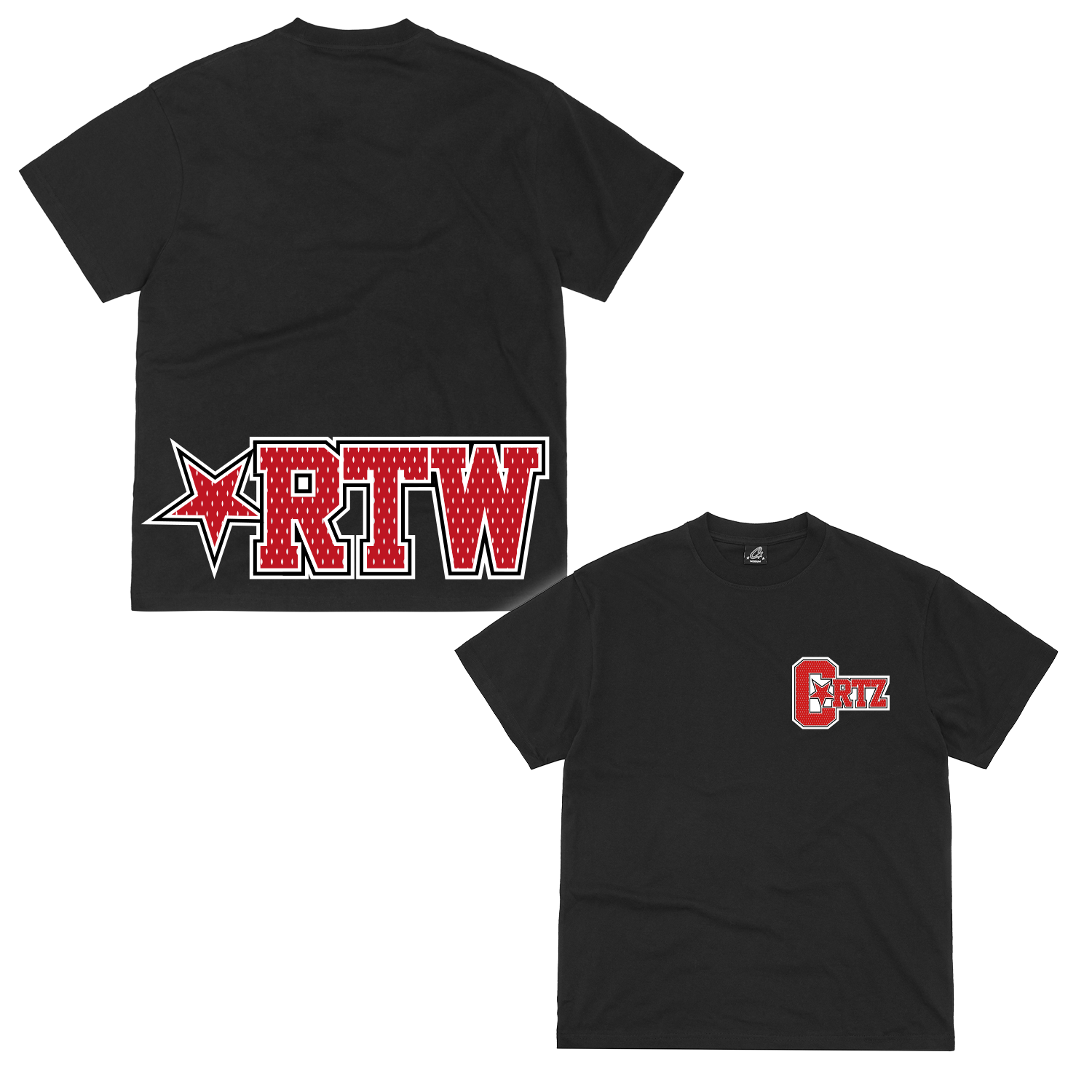 Corteiz Crtz Star Mesh Tee Black And Red