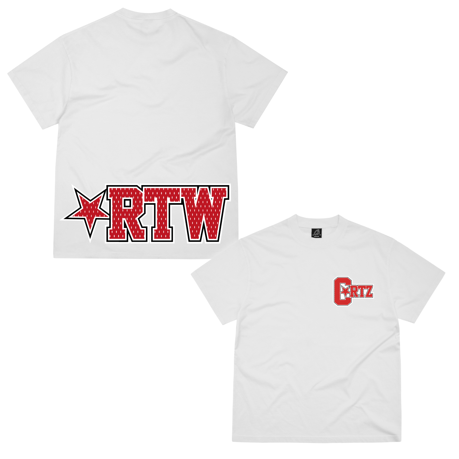 Corteiz Crtz Star Mesh Tee White And Red