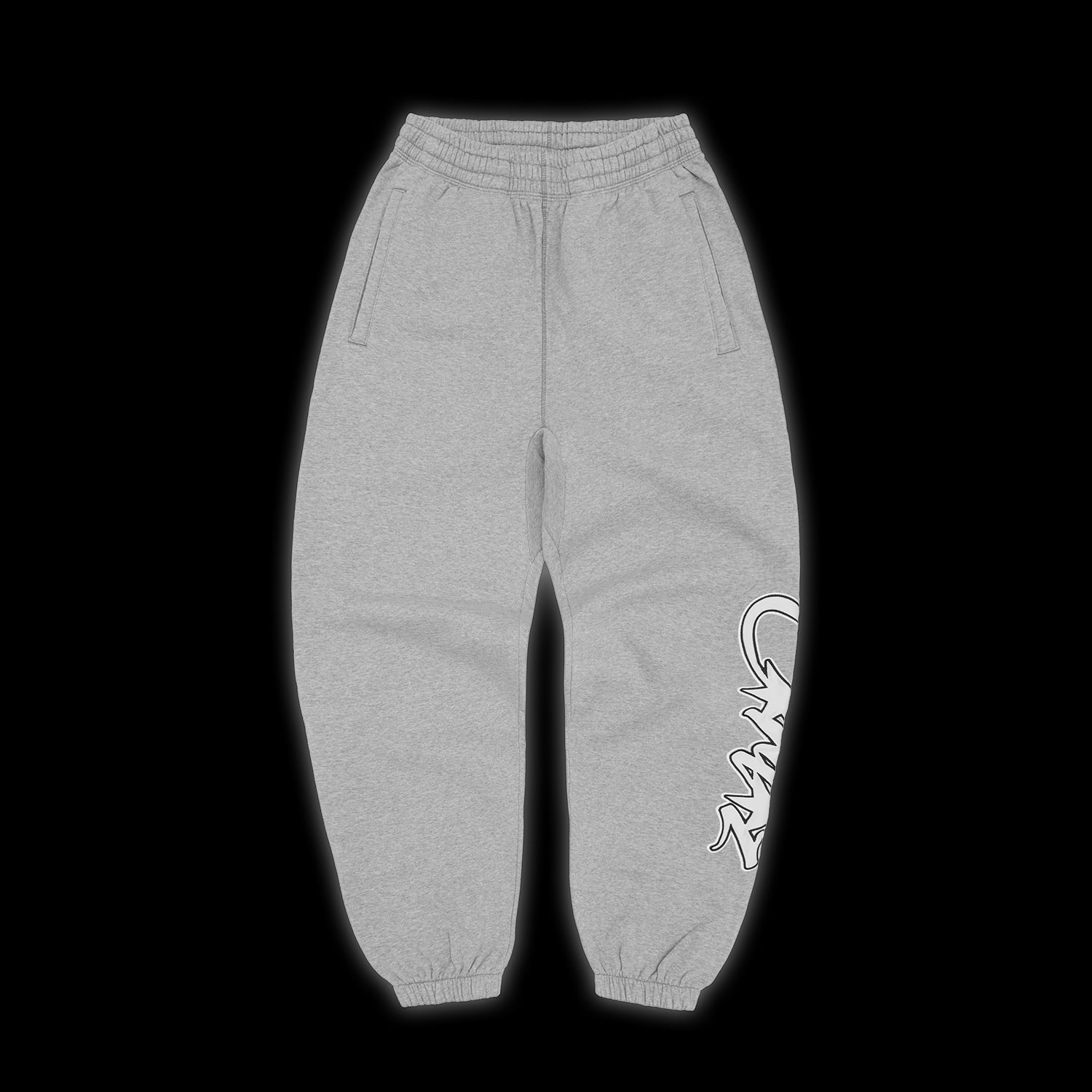 Corteiz Satin Allstarz Appliqué Bottoms Grey