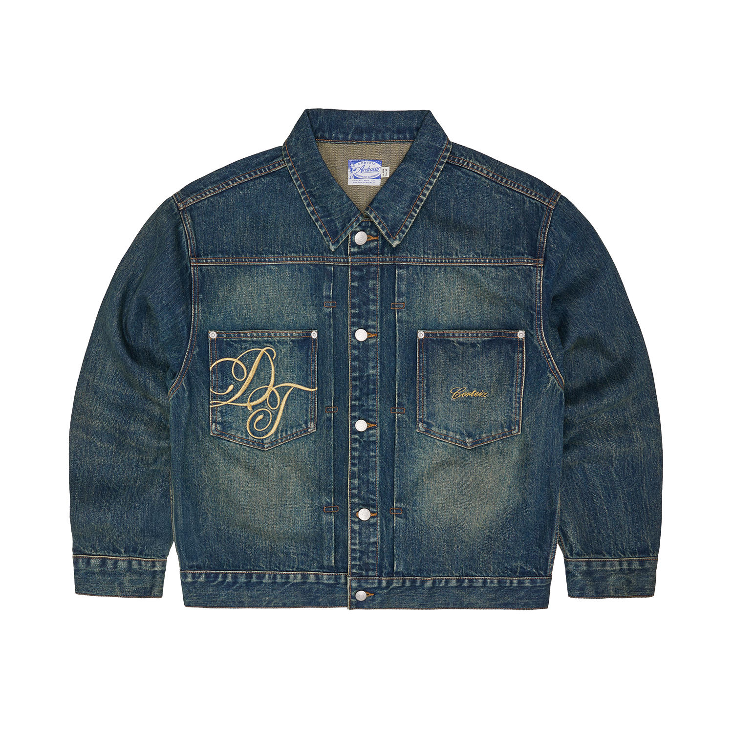 Corteiz x Denim Tears DT Luxe Denim Jacket Vintage indigo
