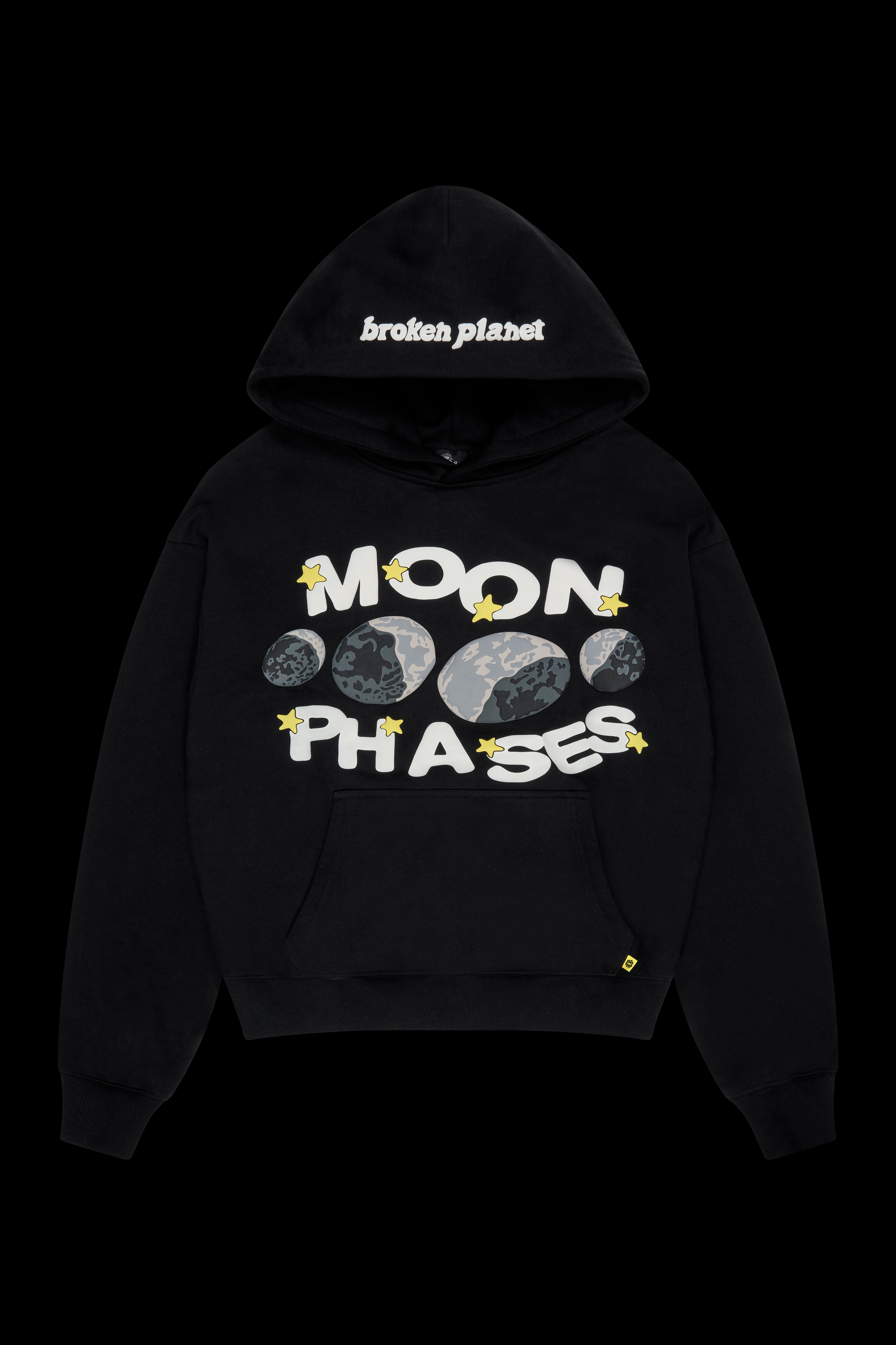 Broken Planet Moon Phases Hoodie Midnight Black