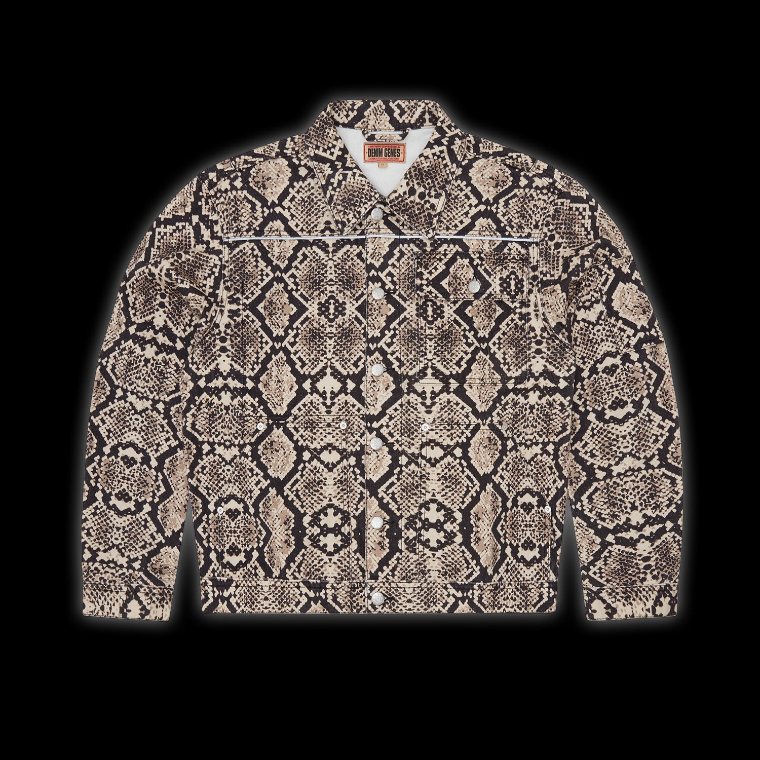 Corteiz Snakeskin Denim Workwear Jacket Black/Beige