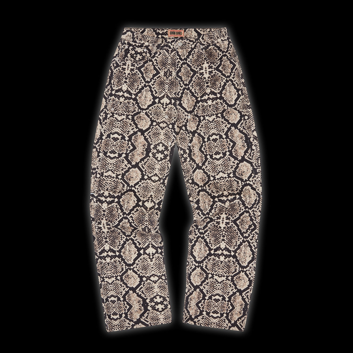 Corteiz Snakeskin Denim Workwear Pant Black/Beige
