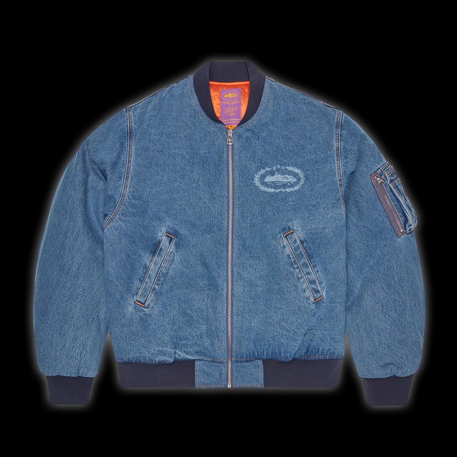 Corteiz Superior Royale Denim Bomber Washed Blue