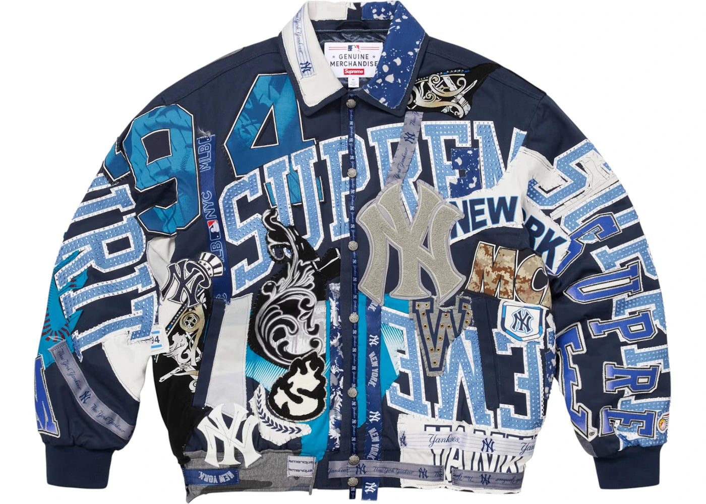 Supreme Jeff Hamilton New York Yankees Varsity Jacket Multicolor