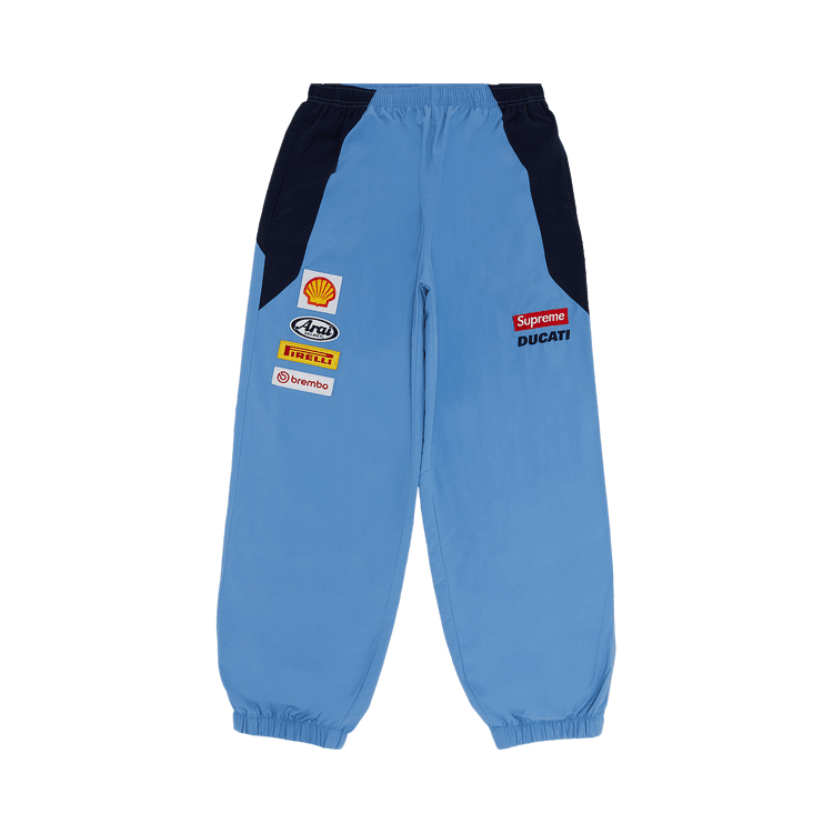 Supreme x Ducati Track Pant 'Light Blue' - Side Kicks