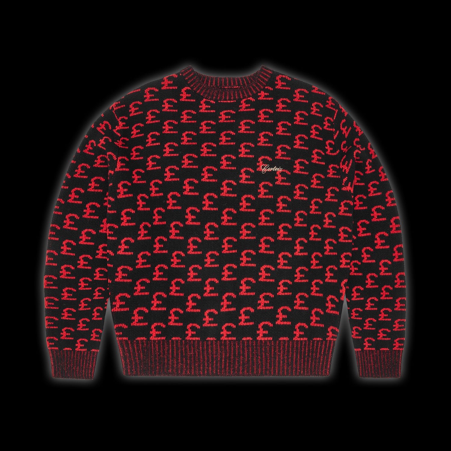 Corteiz Gbp Jacquard Knit Sweater Black