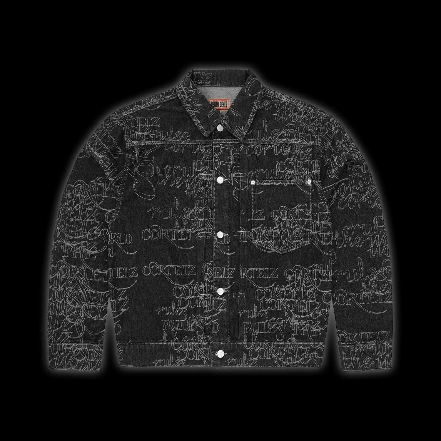 Corteiz Handwritten Denim Trucker Black