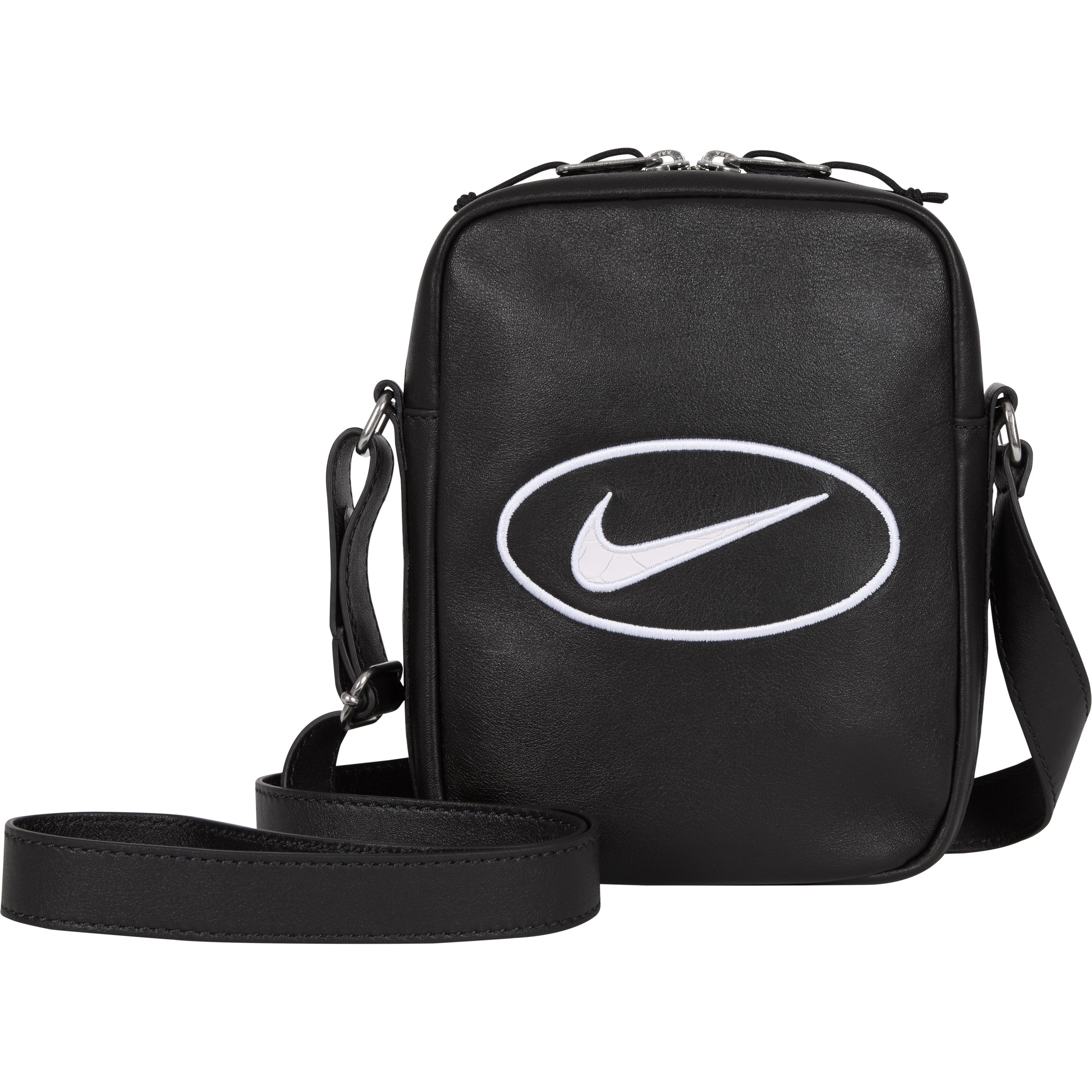 Supreme x Nike Leather Shoulder Bag - Black