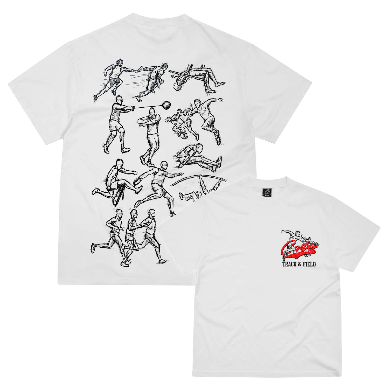 Corteiz Track And Field Tee White