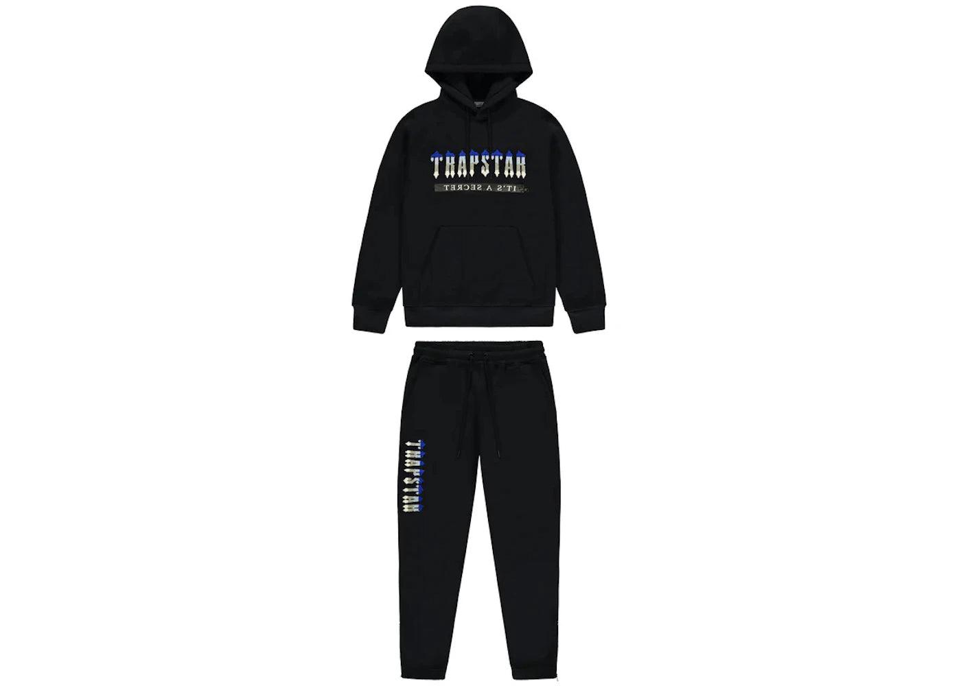 Trapstar Chenille Decoded 2.0 Hooded Tracksuit Black Ice Edition - Side Kicks