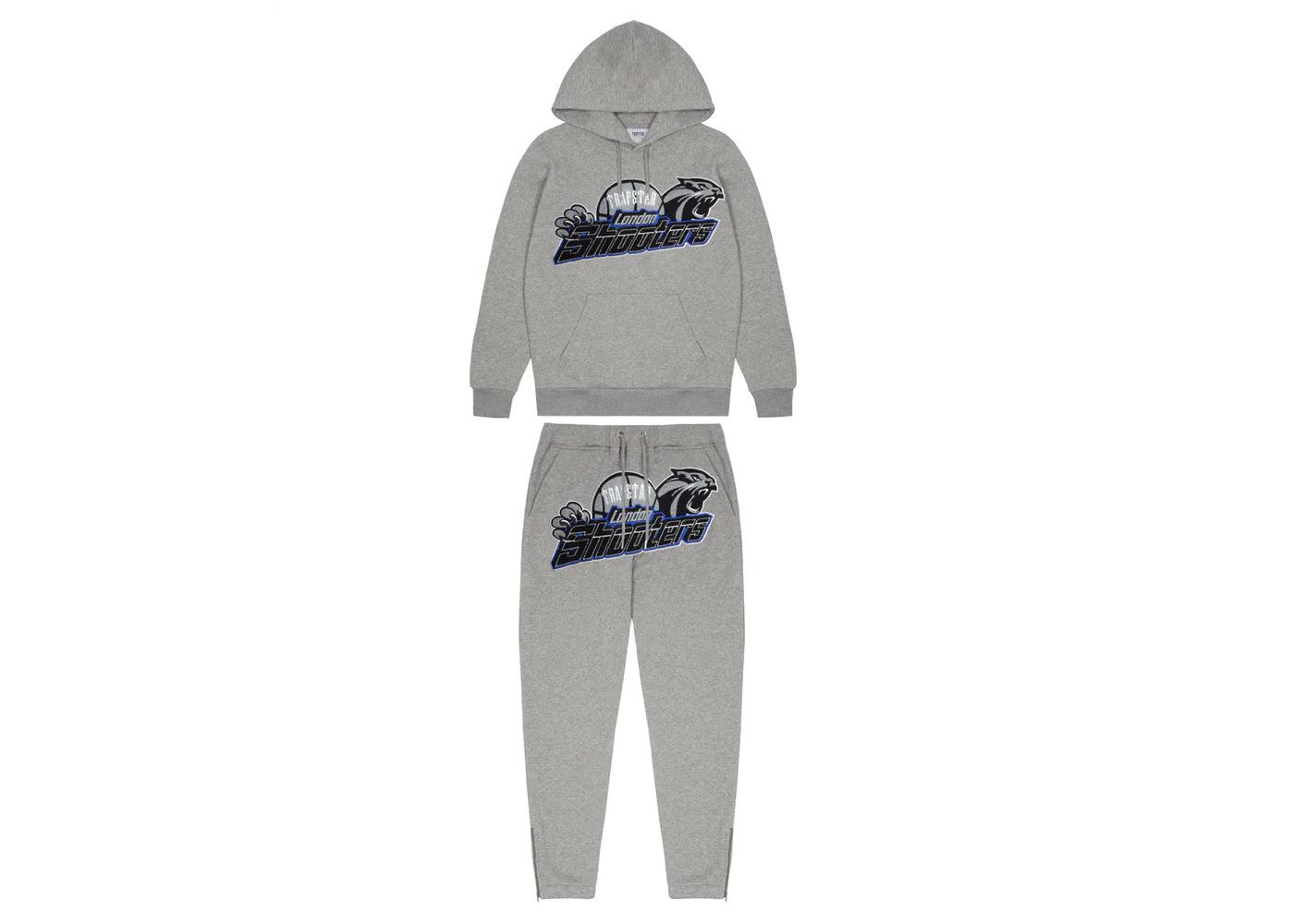 Trapstar Shooters 2.0 Hoodie Tracksuit Grey/Blue - Side Kicks