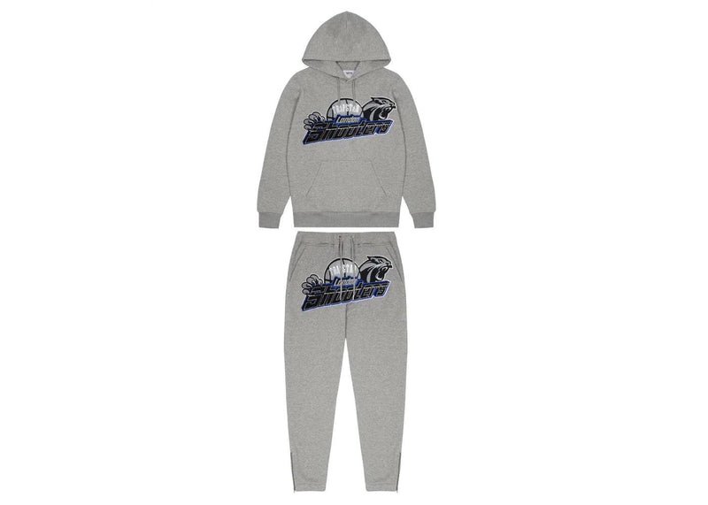 Trapstar Shooters 2.0 Hoodie Tracksuit Grey/Blue - Side Kicks