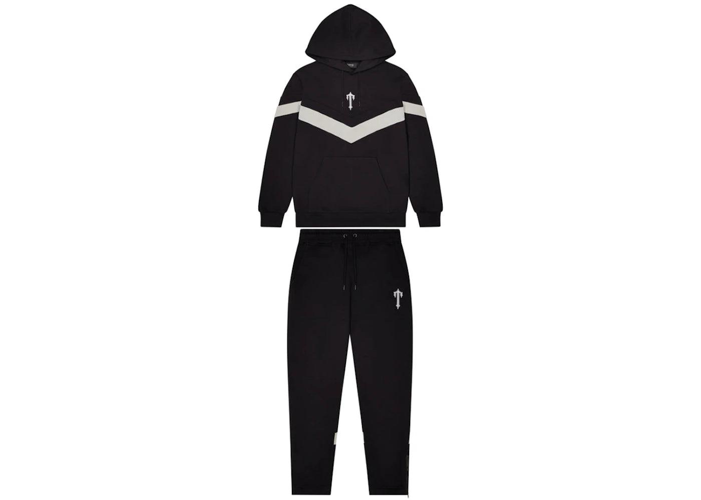 Trapstar V Stripe Hoodie Tracksuit Black/Grey - Side Kicks